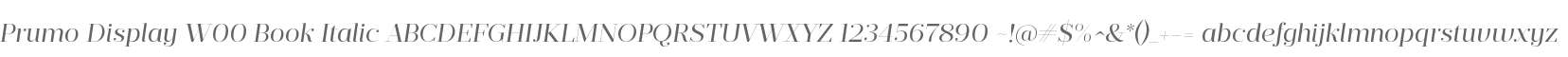 Prumo Display W00 Book Italic