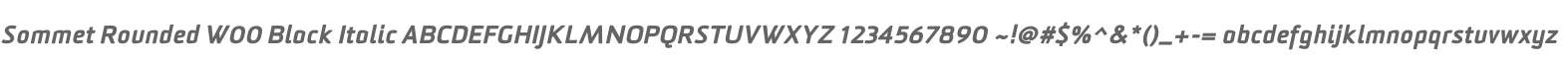 Sommet Rounded W00 Black Italic