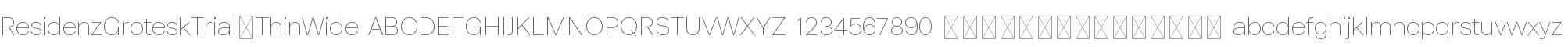 Residenz Grotesk Trial Th Wide