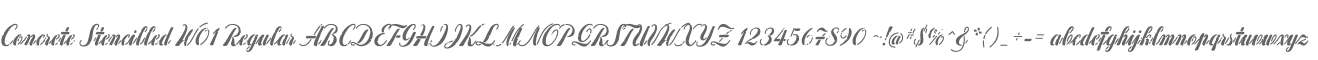 Concrete Stencilled W01 Regular