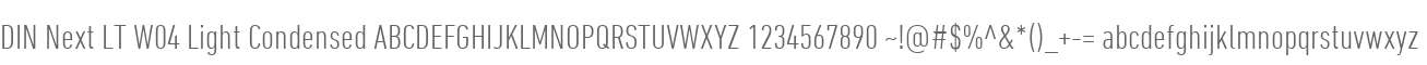 DIN Next LT W04 Light Condensed