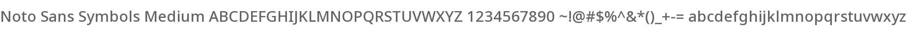Noto Sans Symbols Medium