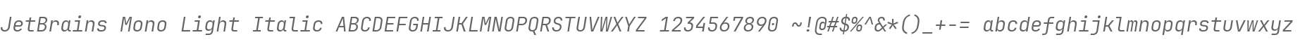 JetBrains Mono Light