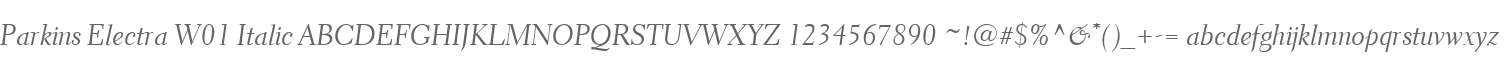 Parkins Electra W01 Italic