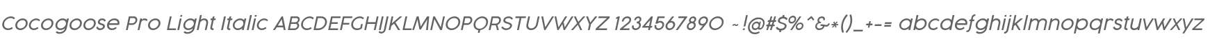Cocogoose Pro Light Italic