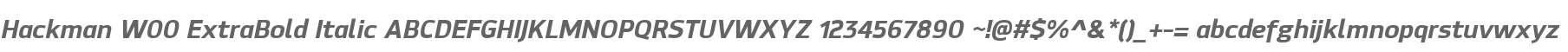 Hackman W00 ExtraBold Italic