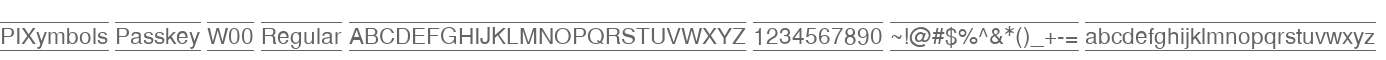 PIXymbols Passkey W00 Regular