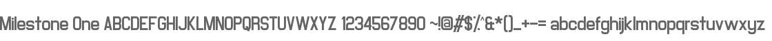 Milestone One
