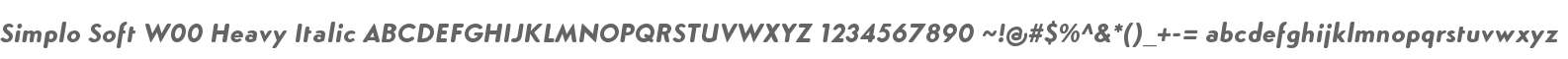 Simplo Soft W00 Heavy Italic