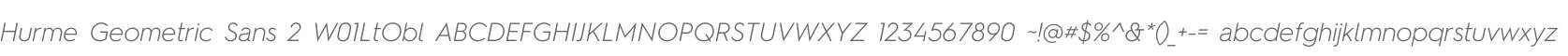 Hurme Geometric Sans 2 W01LtObl