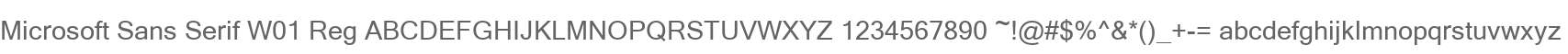 Microsoft Sans Serif W01 Reg
