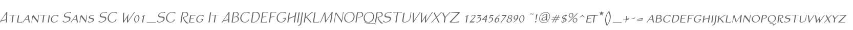 Atlantic Sans SC W01_SC Reg It