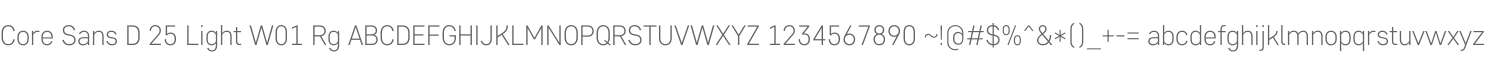 Core Sans D 25 Light W01 Rg