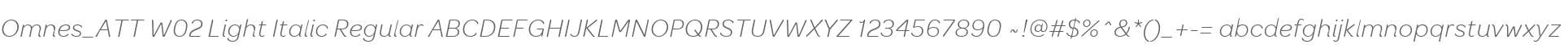 Omnes_ATT W02 Light Italic Regular