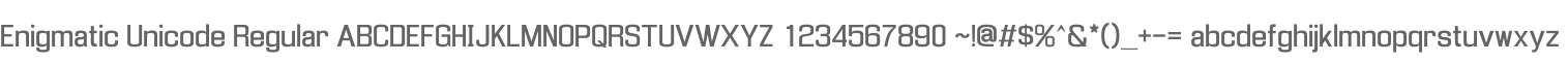 Enigmatic Unicode