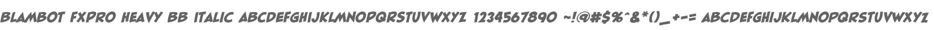 Blambot FXPro Heavy BB Italic