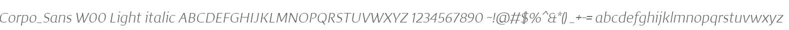 Corpo_Sans W00 Light italic