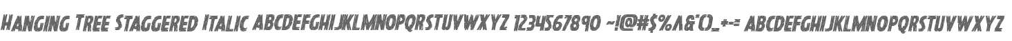 Hanging Tree Staggered Italic