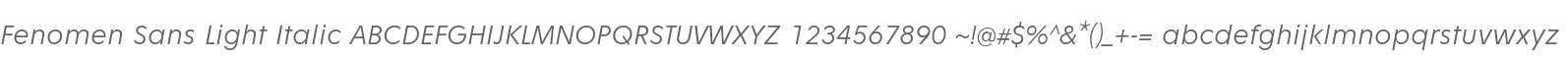 Fenomen Sans Light Italic