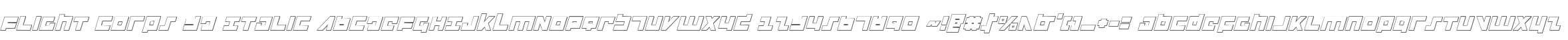 Flight Corps 3D Italic