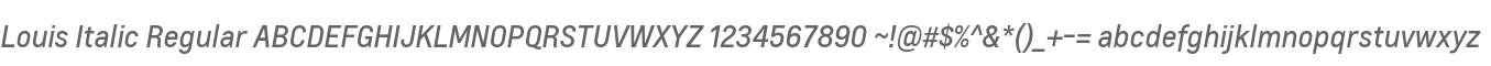 Louis Italic Regular