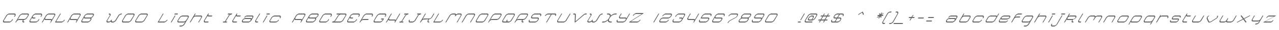 CREALAB W00 Light Italic