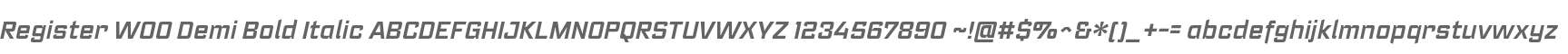 Register W00 Demi Bold Italic