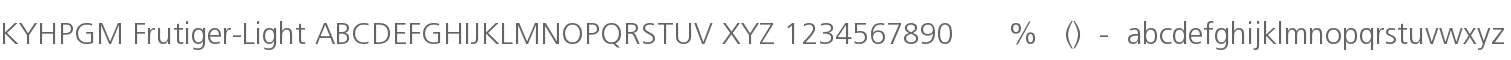 KYHPGM+Frutiger-Light