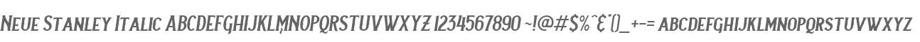 Neue Stanley Italic