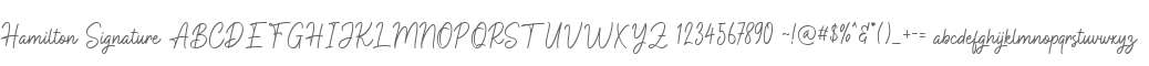 Hamilton Signature