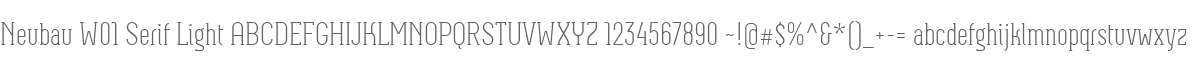 Neubau W01 Serif Light