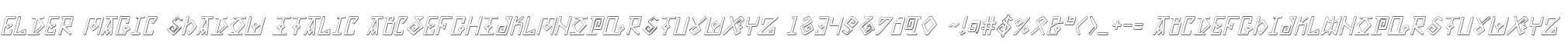 Elder Magic Shadow Italic