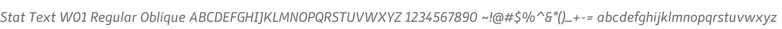 Stat Text W01 Regular Oblique