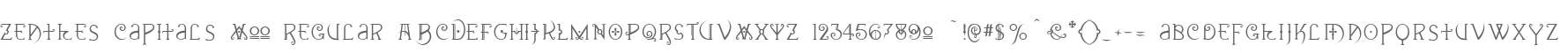 Zenthes Capitals W00 Regular