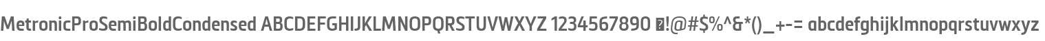 MetronicProSemiBoldCondensed