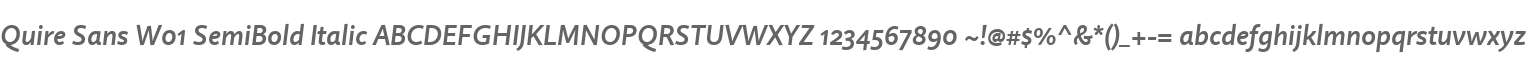 Quire Sans W01 SemiBold Italic