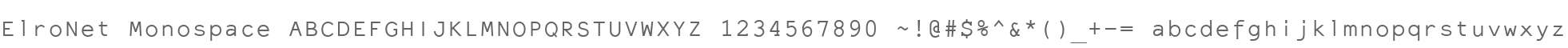 ElroNet Monospace
