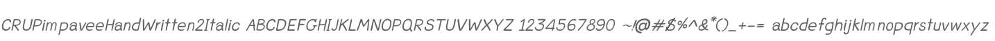 CRUPimpaveeHandWritten2Italic