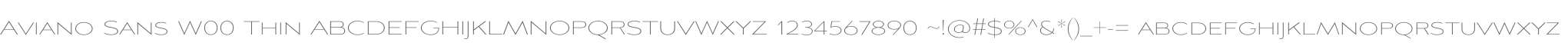 Aviano Sans W00 Thin