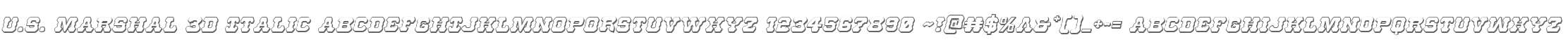 U.S. Marshal 3D Italic