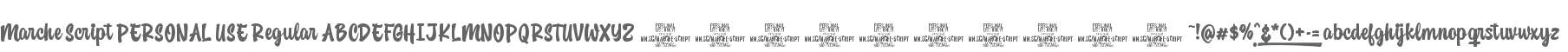 Marche Script PERSONAL USE