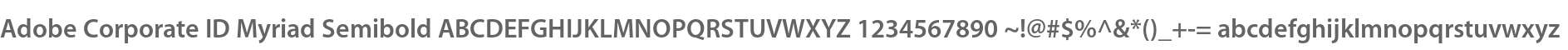 Adobe Corporate ID Myriad Semibold