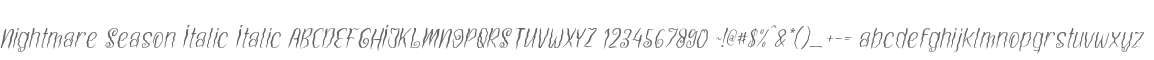 Nightmare Season Italic