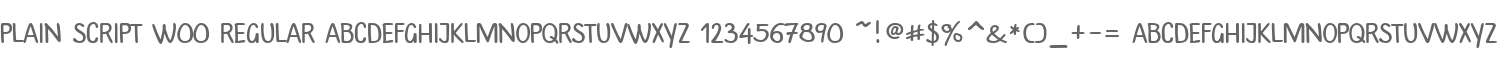 Plain Script W00 Regular