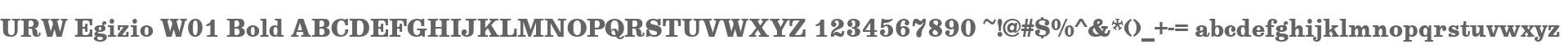 URW Egizio W01 Bold