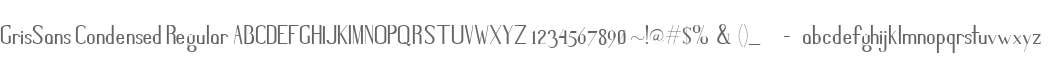 GrisSans Condensed Regular