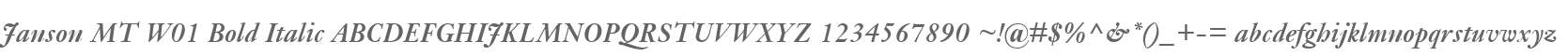 Janson MT W01 Bold Italic