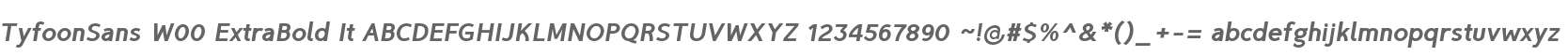 TyfoonSans W00 ExtraBold It