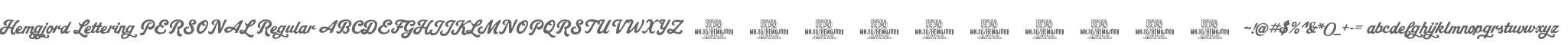 Hemgjord Lettering PERSONAL