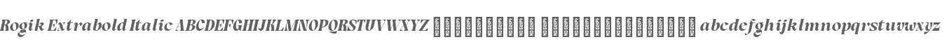 Rogik Extrabold Italic